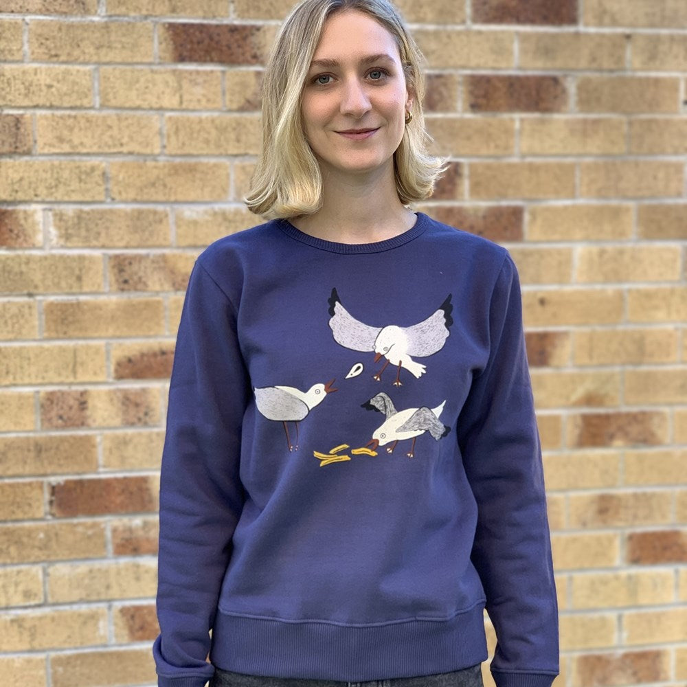 Seagulls Dusky Blue Womens Jumper
