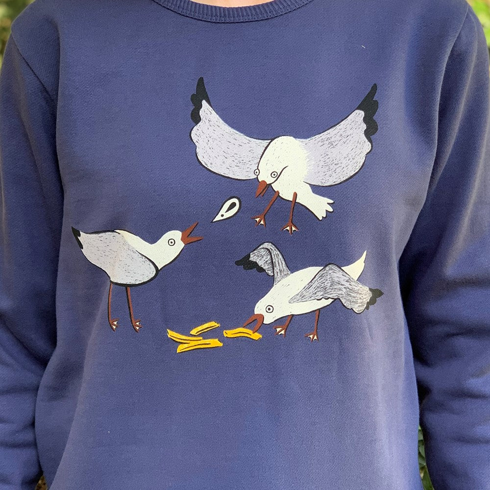 Seagulls Dusky Blue Womens Jumper