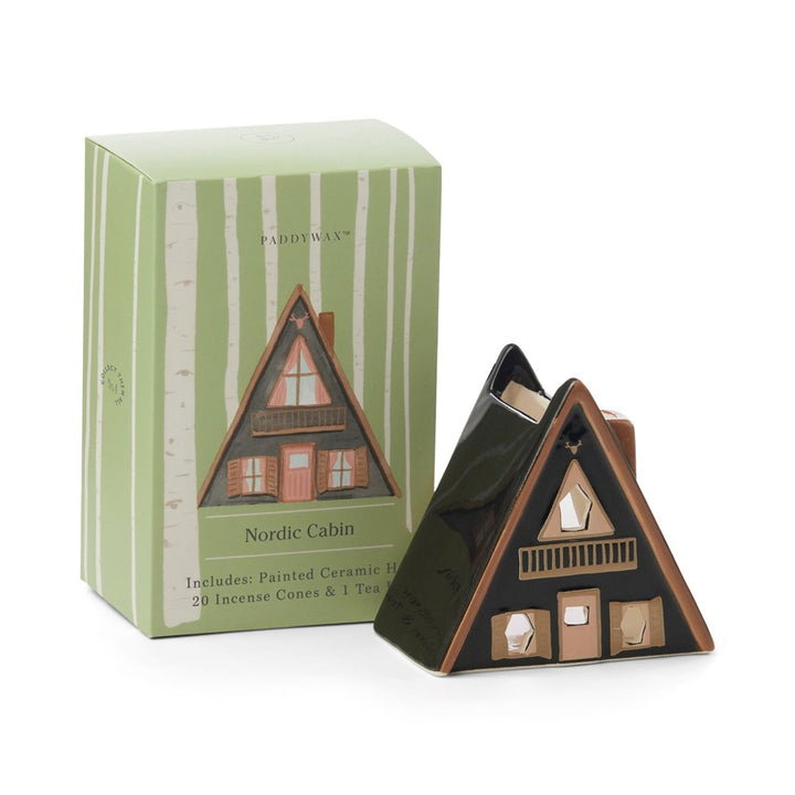 Paddywax: No. 01 Nordic Cabin Style Incense & Tea Light Holder