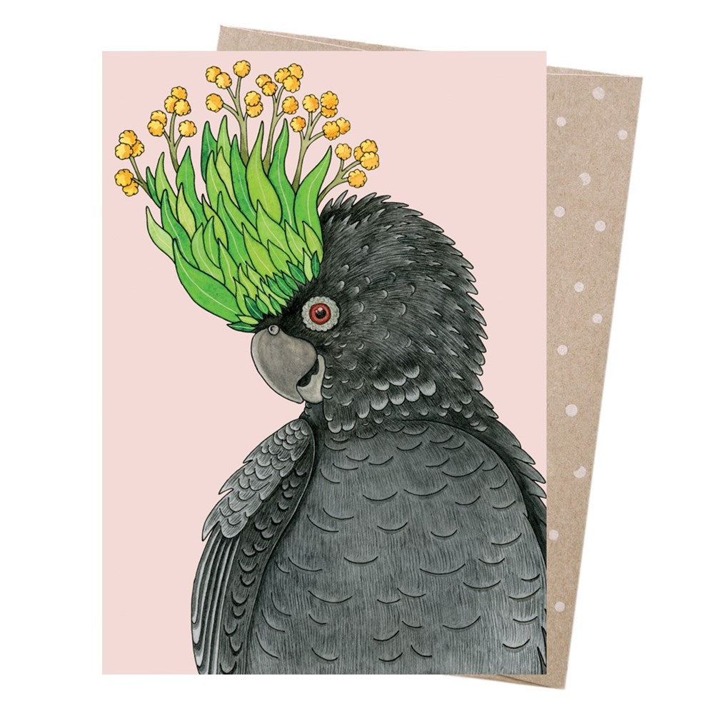 Earth Greetings: Greeting Card Wattle Crowned Cocky