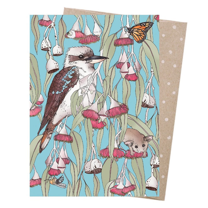 Earth Greetings: Greeting Card Silver Princess Kookaburra