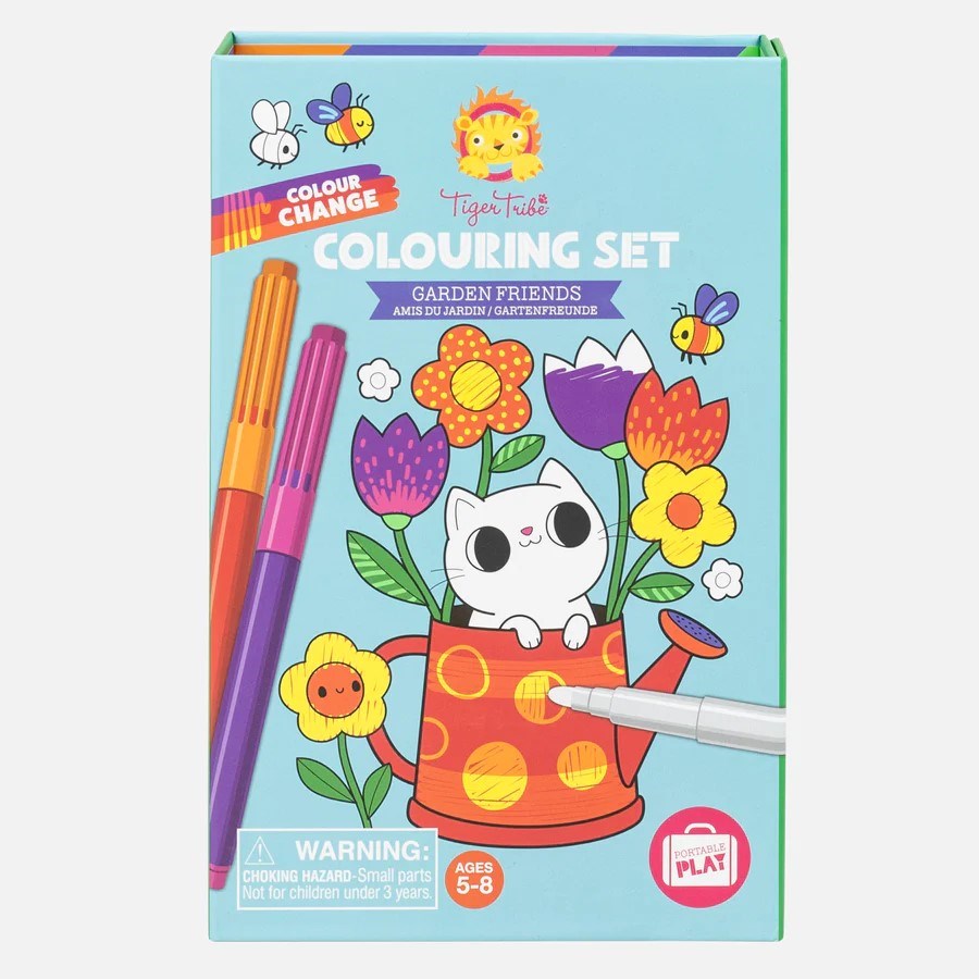 Tiger Tribe: Colour Change Colouring Set Garden Friends