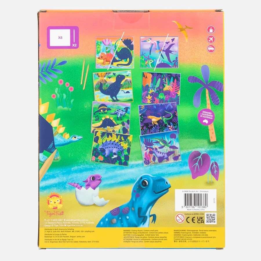 Tiger Tribe: Scratch Art Dinosaurs