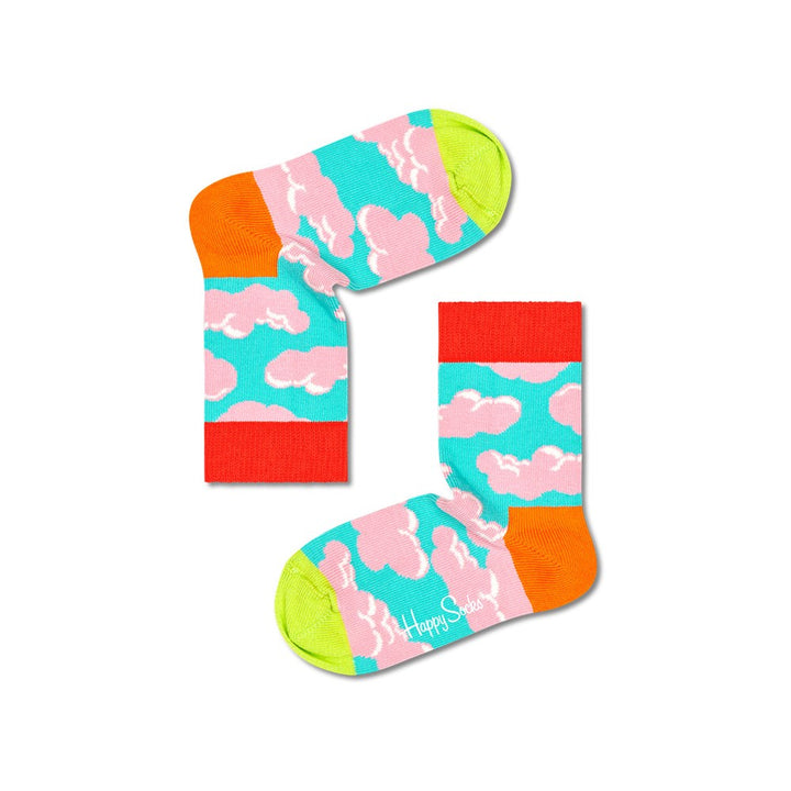 Happy Socks: Kids Clouds Light Blue Pink