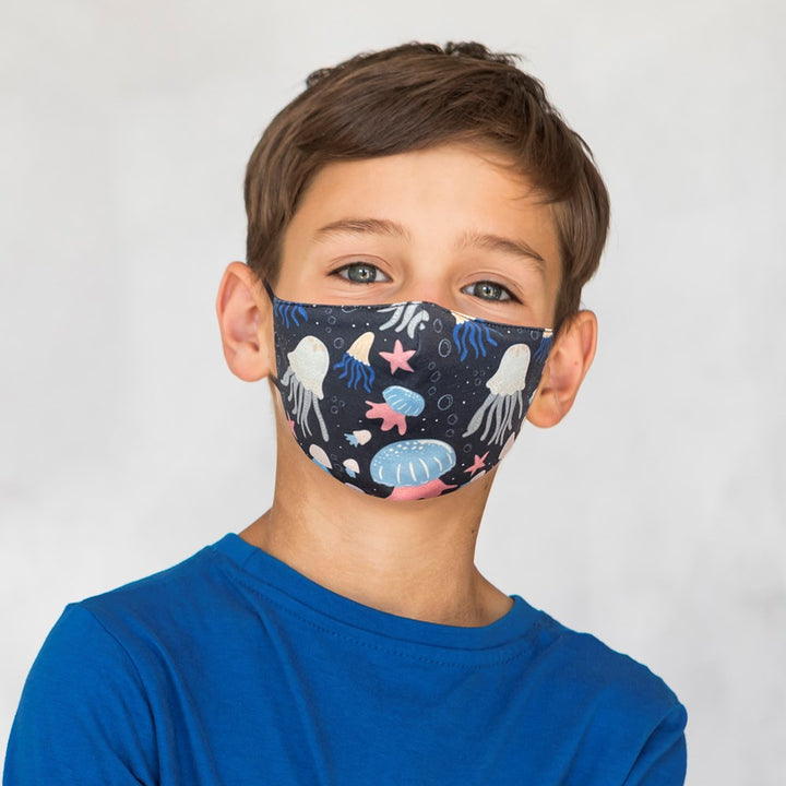 Premium Face Mask Kids with Nose Wire - JellyFish