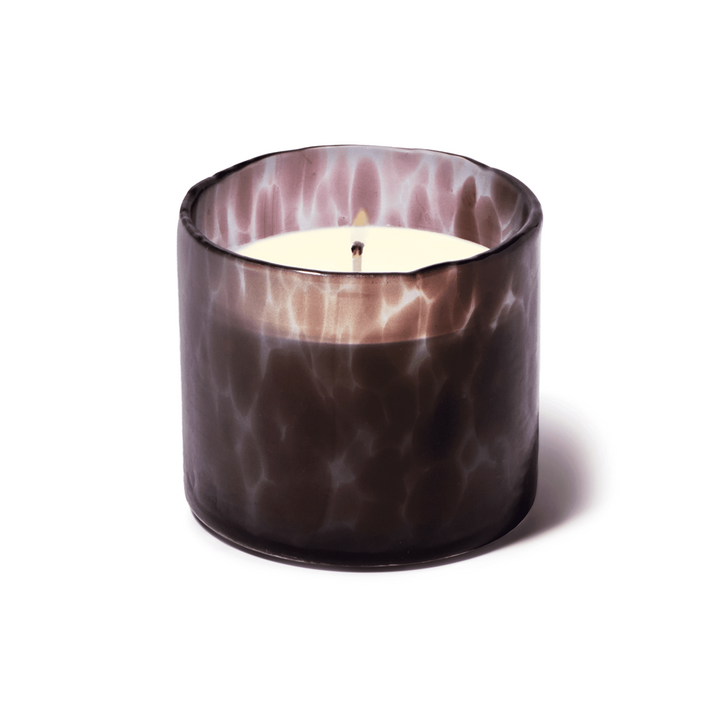 Paddywax: Luxe Candle 8oz. Plum Bubble Glass French Linen & Orris