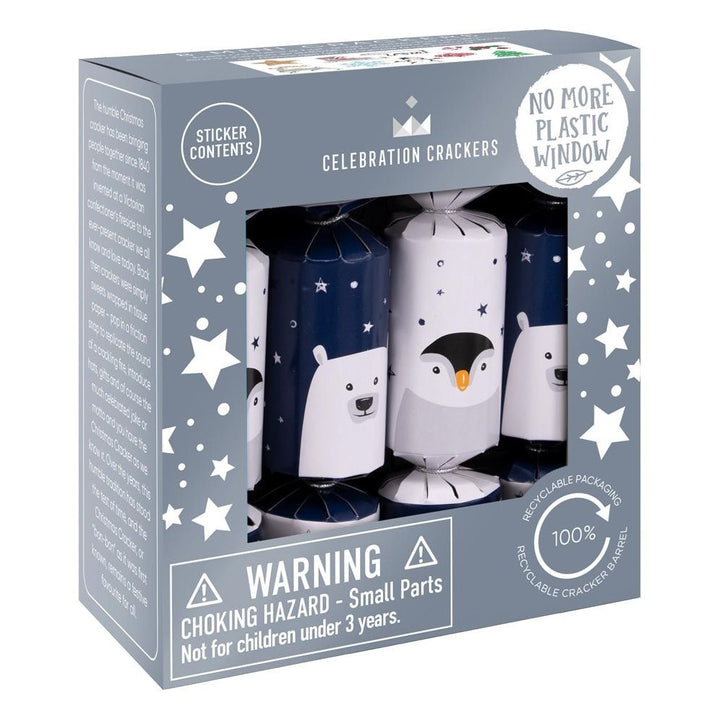 Celebration Crackers: Mini Penguin & Polar Bear Mix Tray of 8