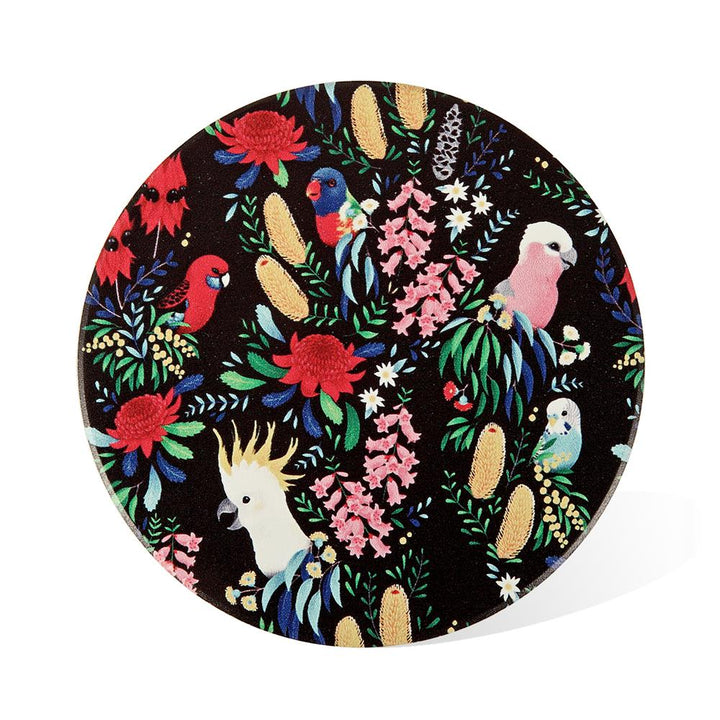 Ceramic Coaster: Bush Parrots
