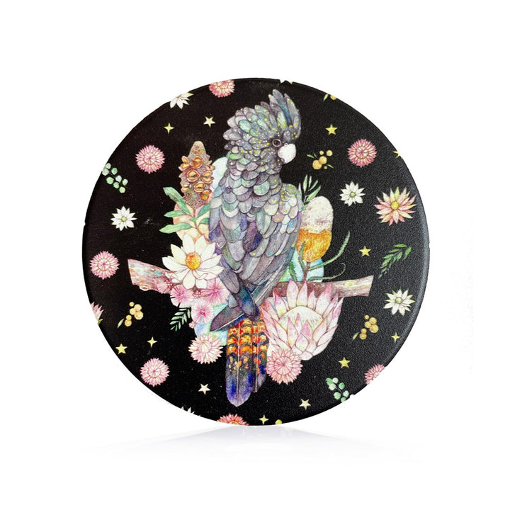 Ceramic Coaster: Black Cockatoo