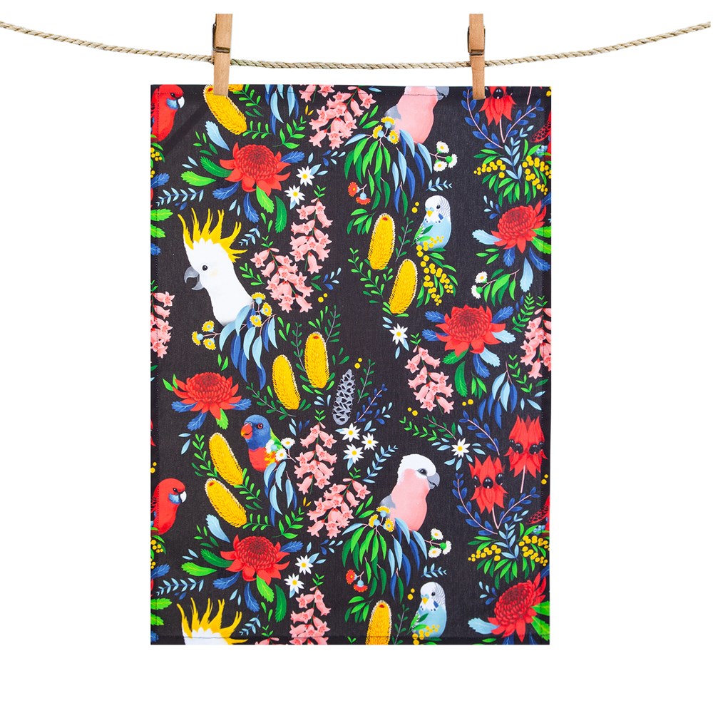Tea Towel: Bush Parrots