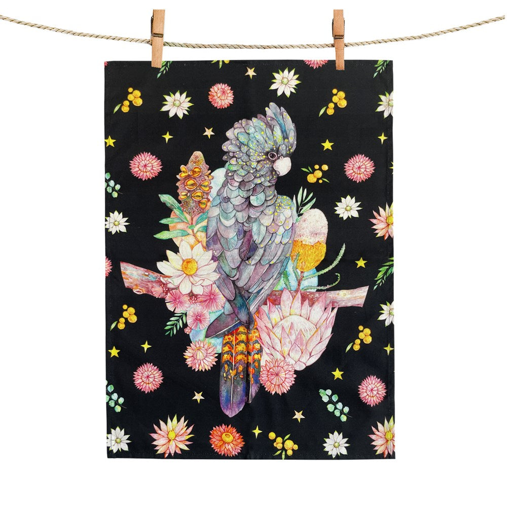 Tea Towel: Black Cockatoo