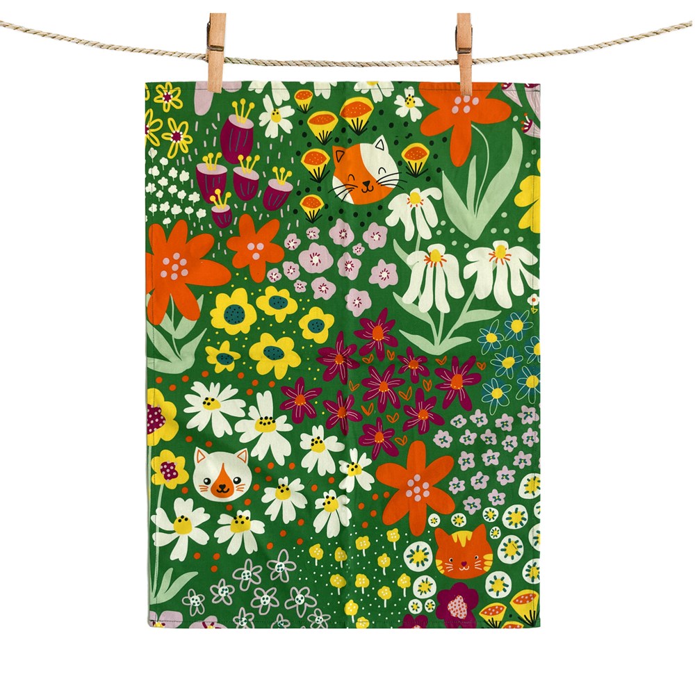 Tea Towel: Peakaboo Cats