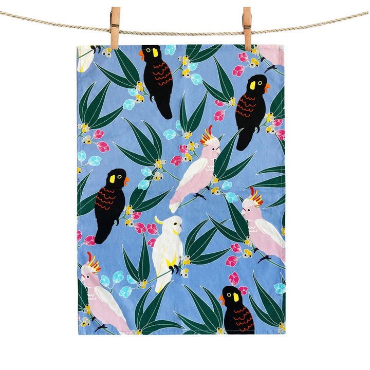 Tea Towel: Cockatoo Flora