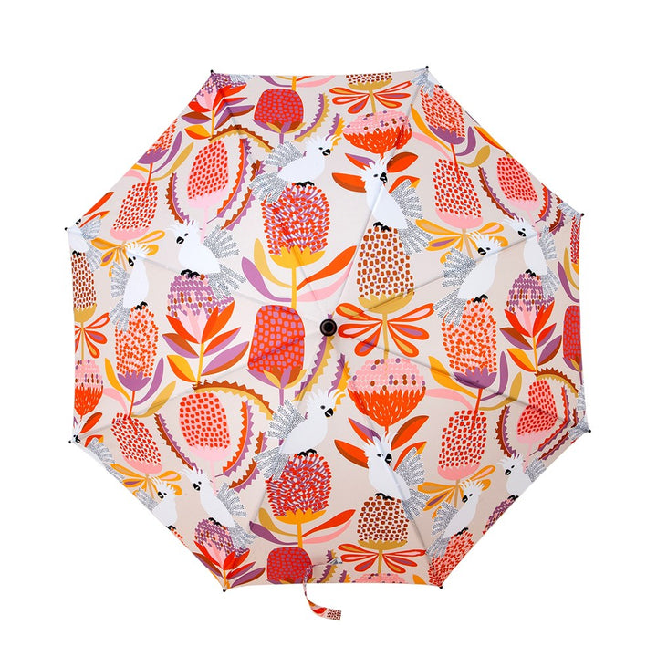 Umbrella Large: Cockatoos and Banksia