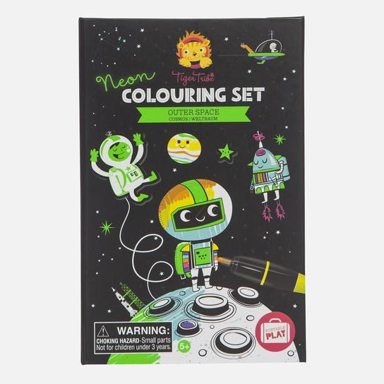 Tiger Tribe: Neon Colouring Set Outer Space