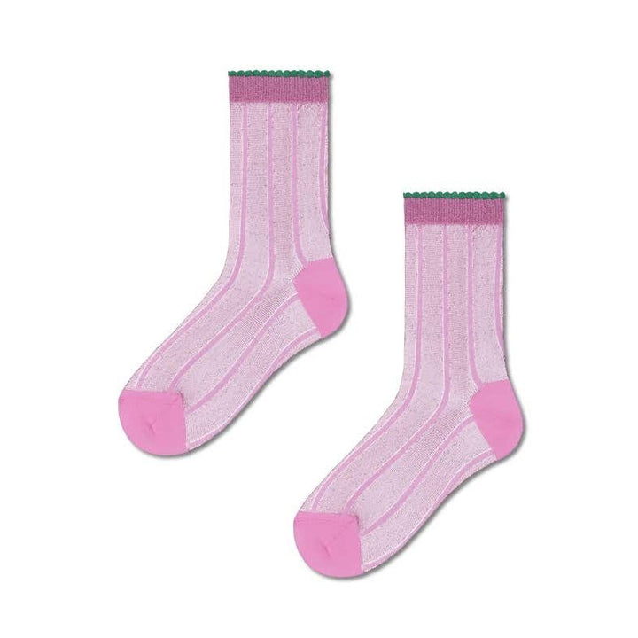 Happy Socks: Extra Fine Ankle Lilly Pink SM