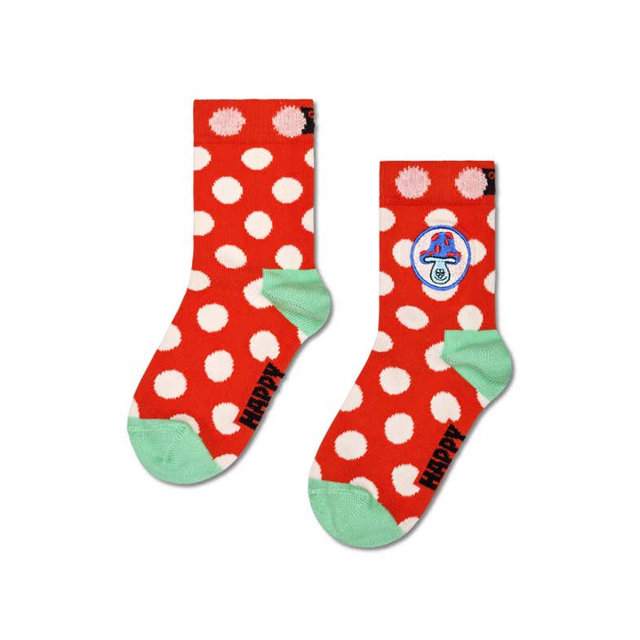 Happy Socks: Kids Big Dot Mushroom Red