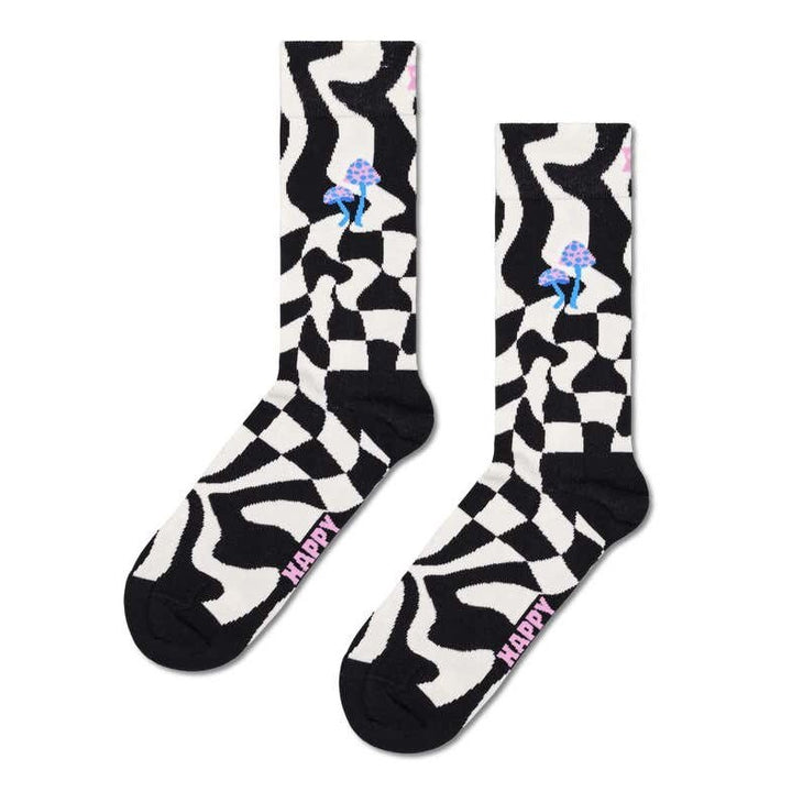 Happy Socks: Distorted Check Black White