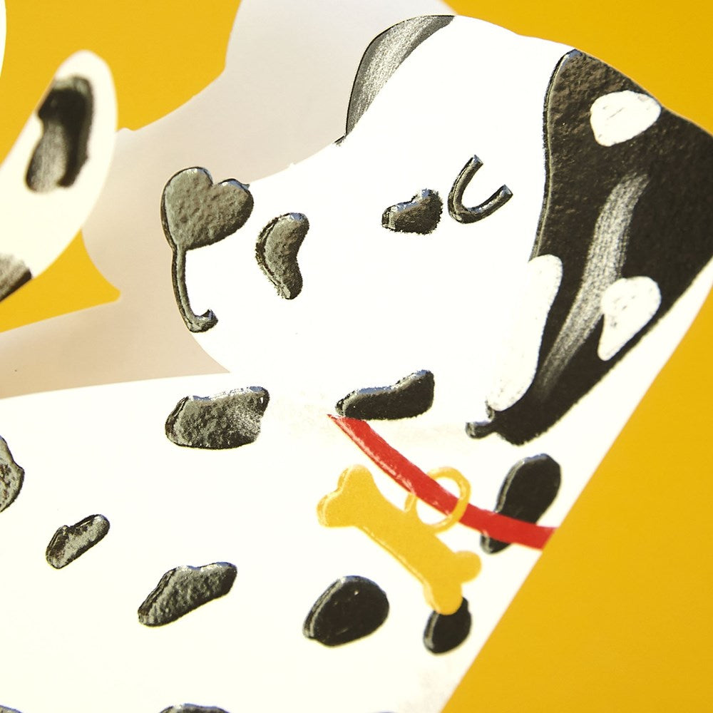 Raspberry Blossom: Greeting Card Dalmatian