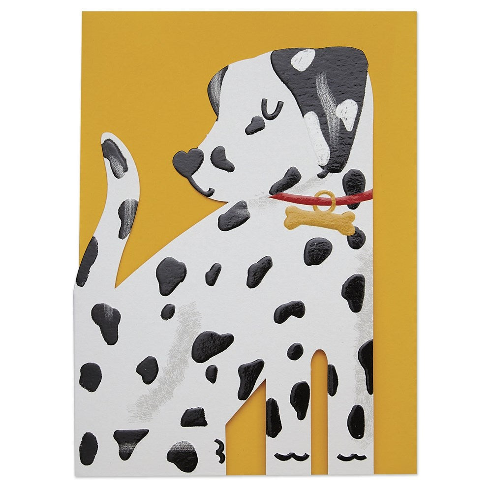 Raspberry Blossom: Greeting Card Dalmatian