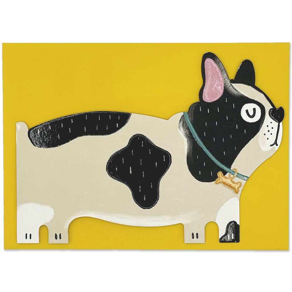 Raspberry Blossom: Greeting Card Pawsome French Bulldog