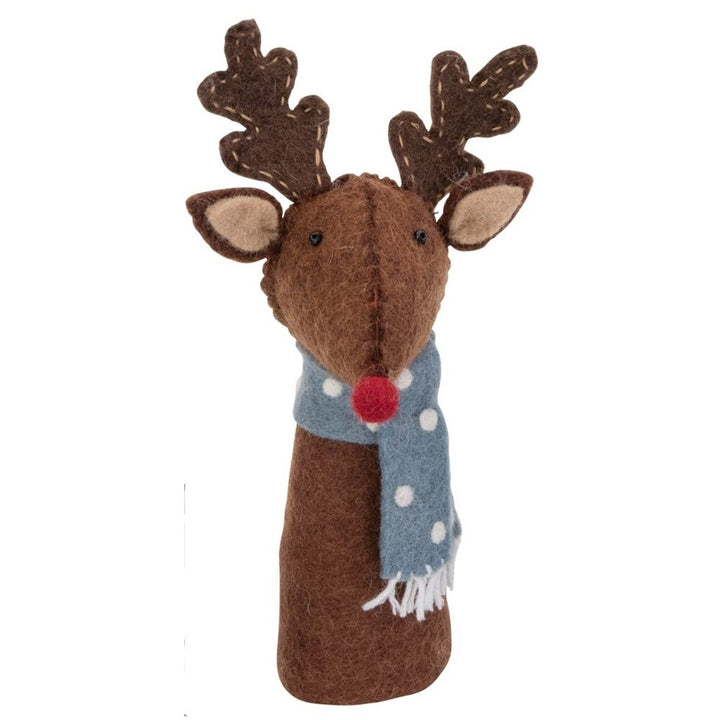 Pashom: Standing Reindeer with Blue Scarf