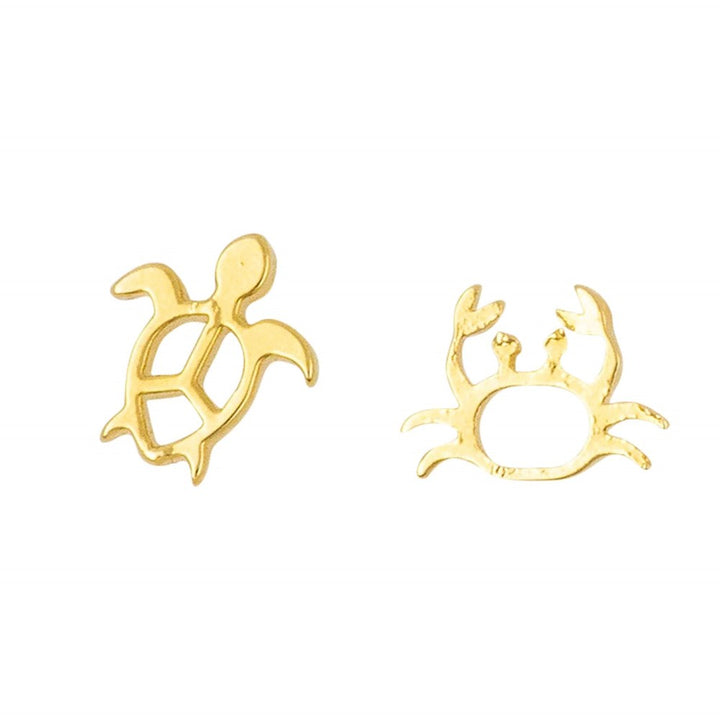 Short Story: Earring Mini Turtle and Crab Gold