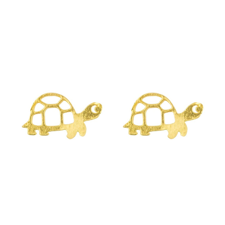 Short Story: Earring Cute Tortoise Stencil Gold