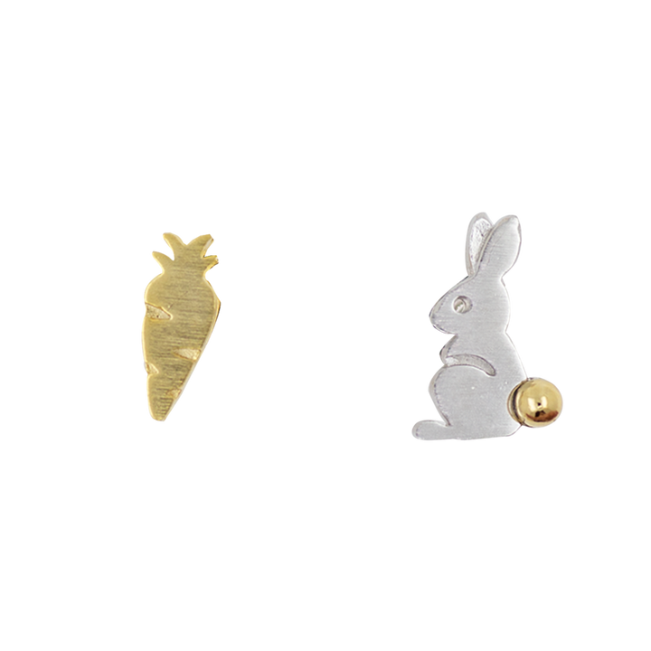 Short Story: Earring Rabbit & Carrot Gold Silver