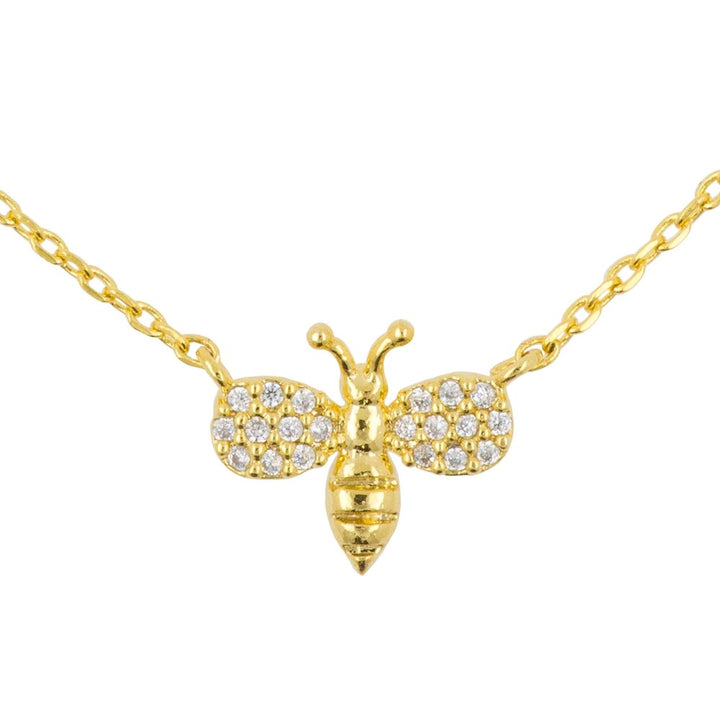 Short Story: Necklace Diamante Bee White Gold