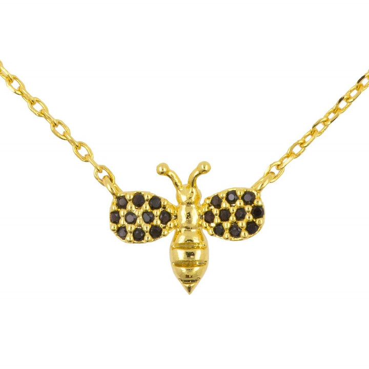 Short Story: Necklace Diamante Bee Black Gold