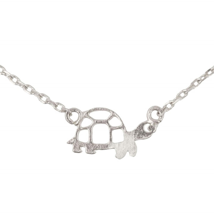 Short Story: Necklace Cute Tortoise Stencil Silver