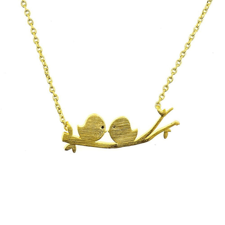 Short Story: Necklace Tweety Birds On Branch Gold