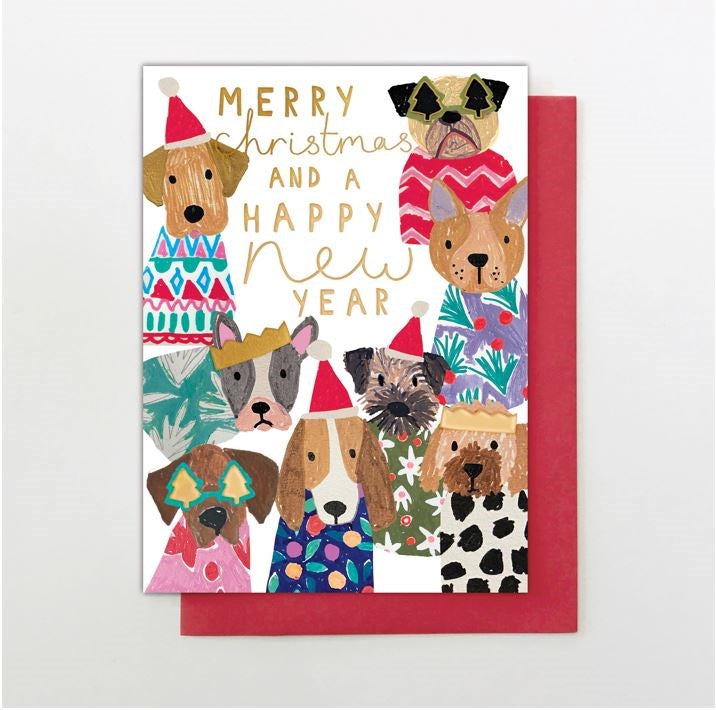 Stop the Clock: Greeting Card Christmas Dog Friends