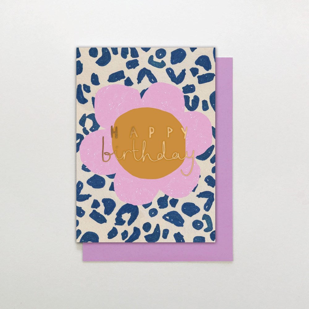 RB002-Stop The Clock-Birthday Flower-Card-Rainbow