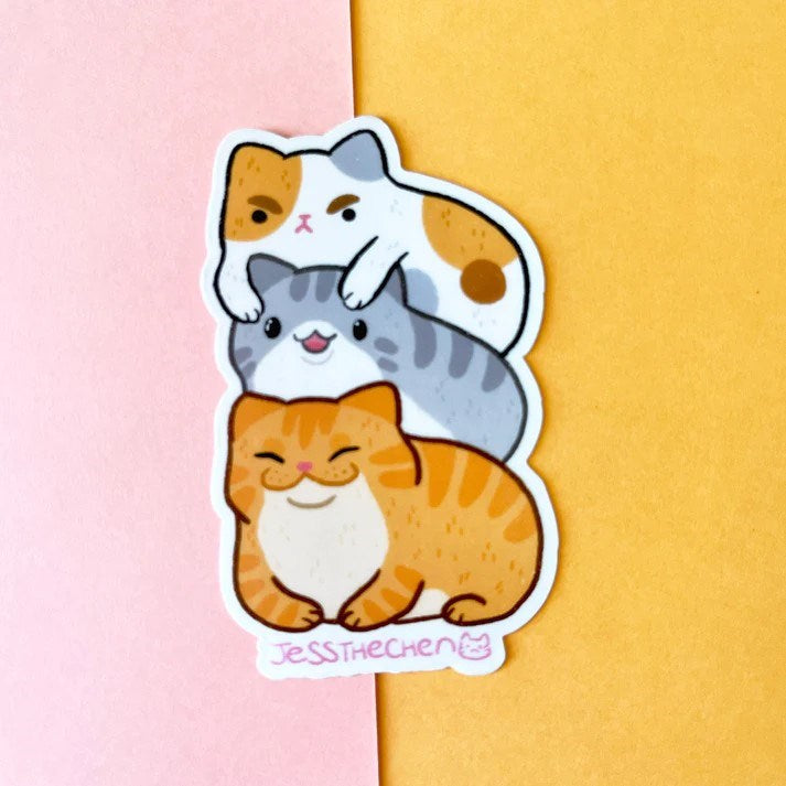 JESSTHECHEN: Sticker Cat Stack