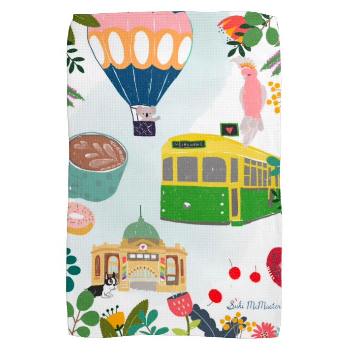 Suki McMaster: Tea Towel Melbourne