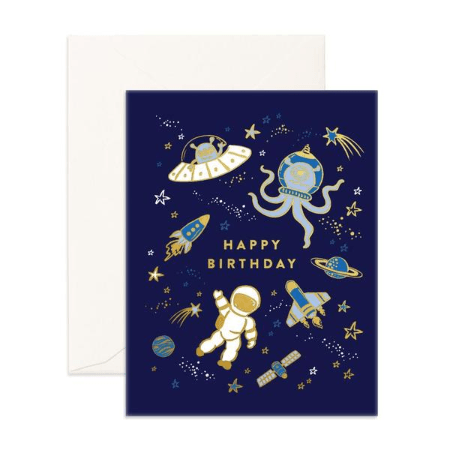 Fox & Fallow: Greeting Card Happy Birthday Space