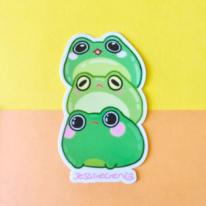 JESSTHECHEN: Sticker Frog Stack