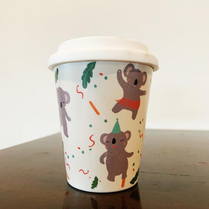 Suki McMaster: Bamboo Travel Cup Koala