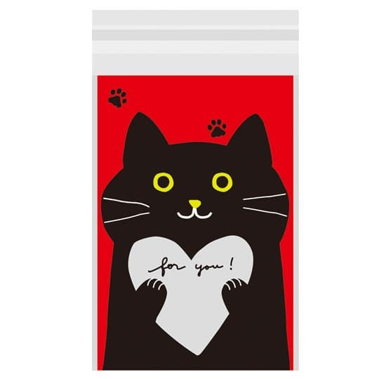 Tsutsumu: Vinyl Bag Kimochi Ippai Black Cat