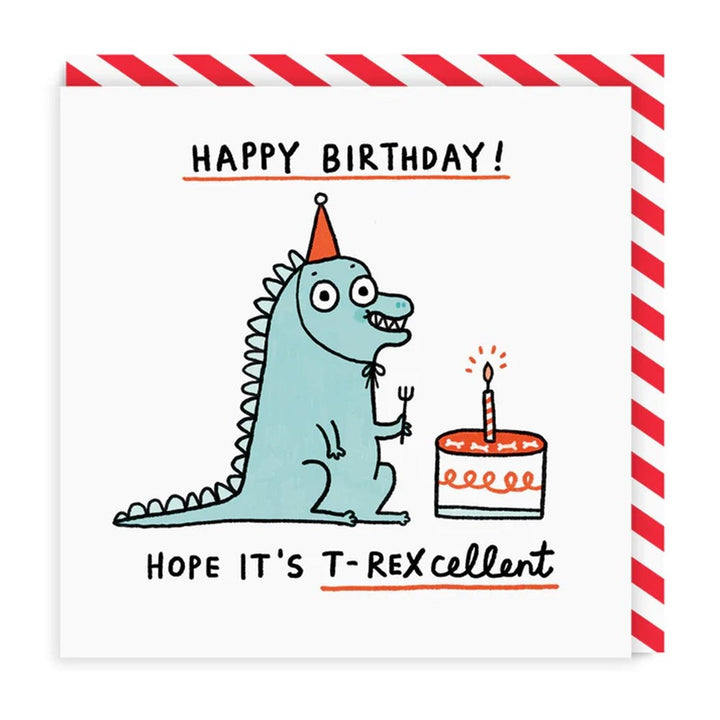 Ohh Deer: Greeting Card T-Rexcellent Birthday