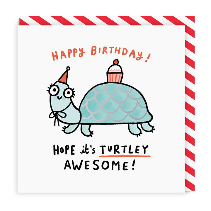 Ohh Deer: Foil Greeting Card Turtley Awesome Birthday