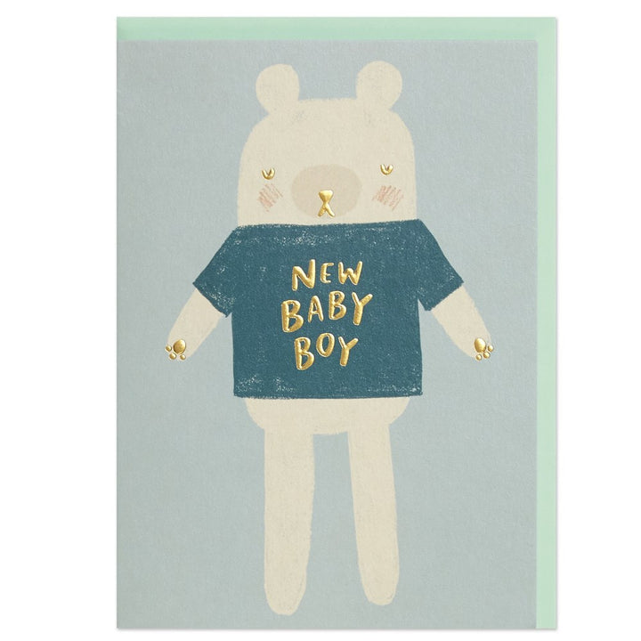 Raspberry Blossom: Greeting Card Whimsical New Baby Boy