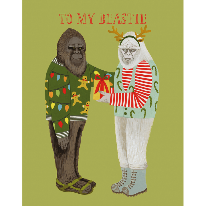 Yeppie Paper: Greeting Card Christmas Beastie Holiday