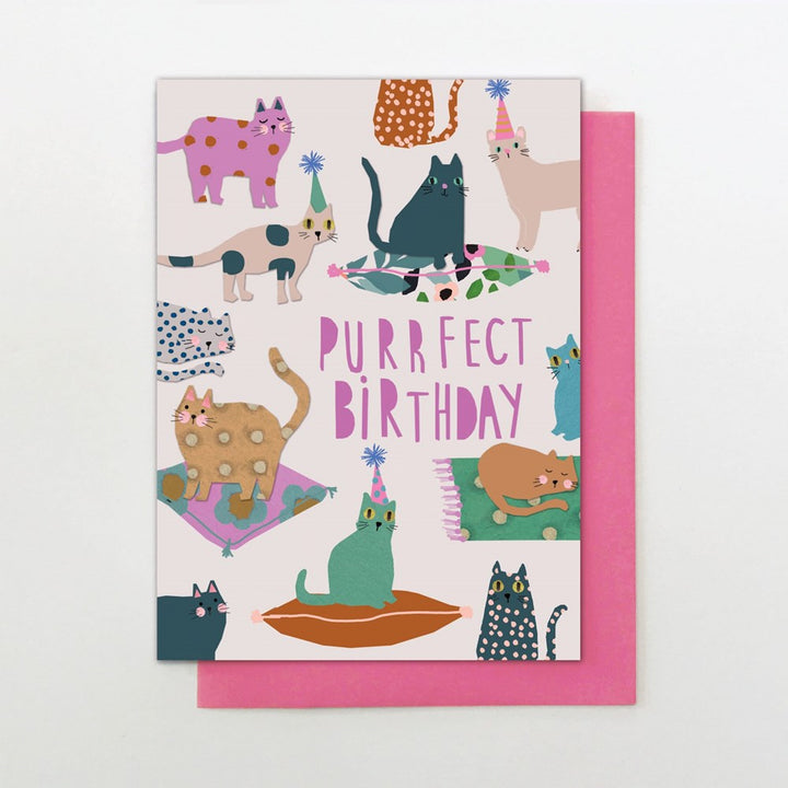 Stop the Clock: Greeting Card Young & Wild Purrfect Cat Birthday