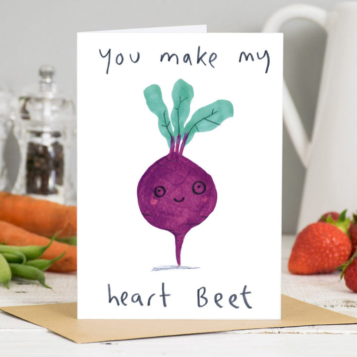 Jo Clark Design: Greeting Card You Make My Heart Beet