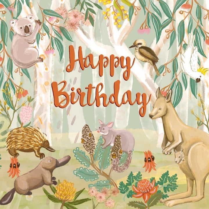 La La Land: Greeting Card Abstract Aussie Birthday 