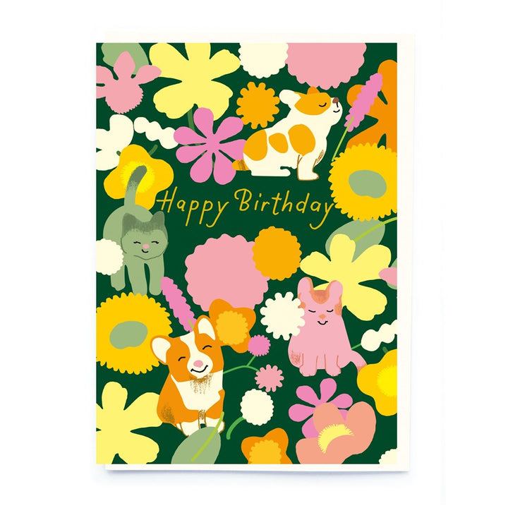 Noi Publishing: Greeting Card All Over Animals Birthday