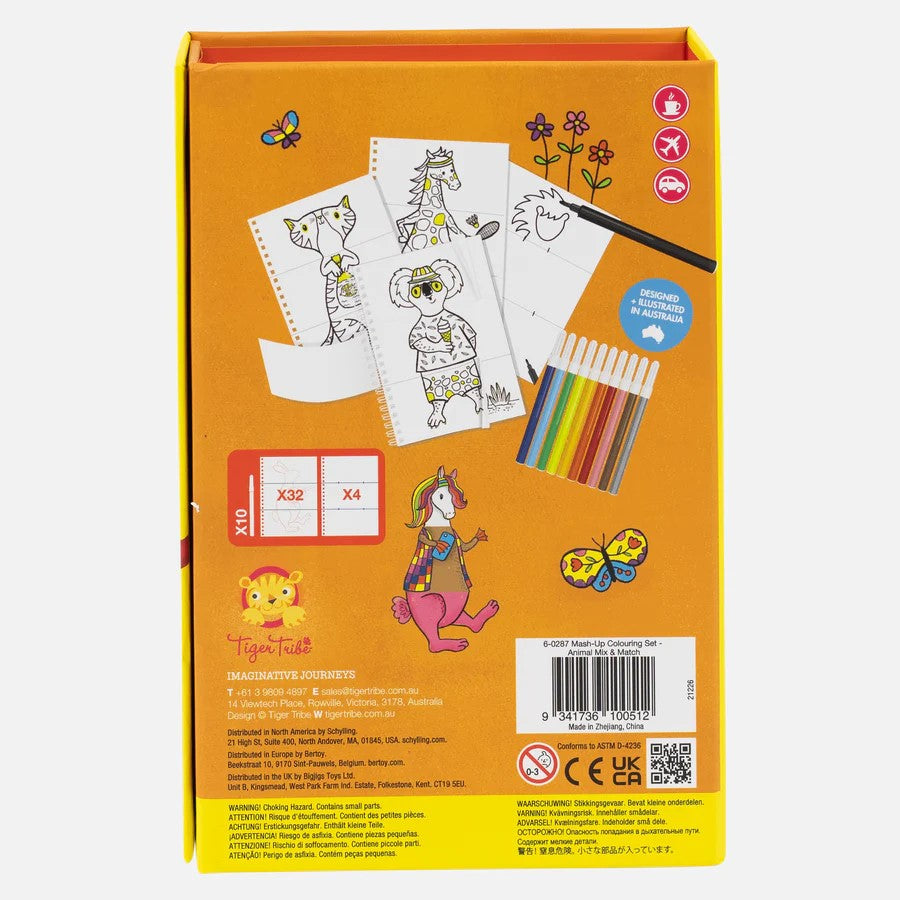 Tiger Tribe: Mash-Up Colouring Set Animal Mix & Match